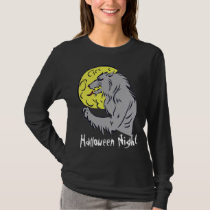 Noche de Halloween Werewolf Camiseta de manga larg