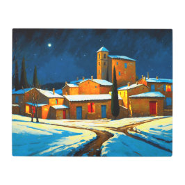 Noche de invierno en arte mural Metalizado de Prov