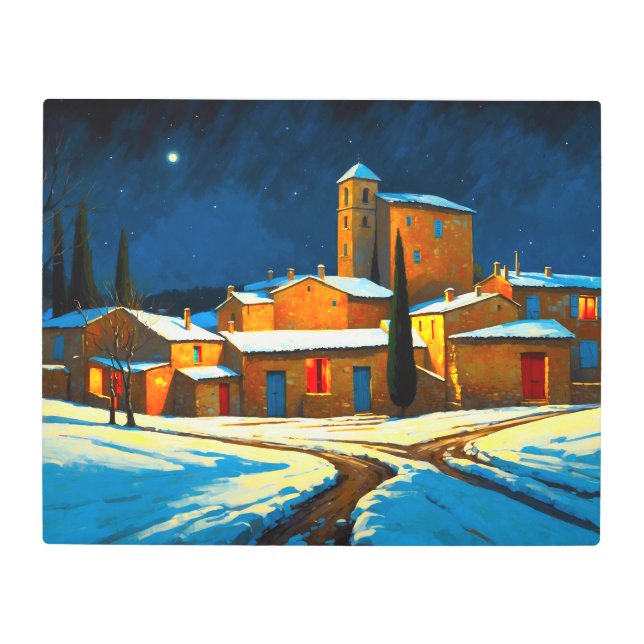 Noche de invierno en arte mural Metalizado de Prov (Anverso)