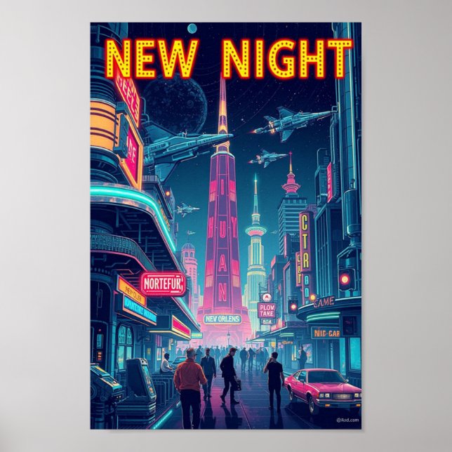 Noche de Jazz de Nueva Orleans - Arte de época (Frente)