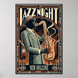 Noche de Jazz de Nueva Orleans - Arte de época