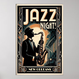 Noche de Jazz de Nueva Orleans - Arte de época