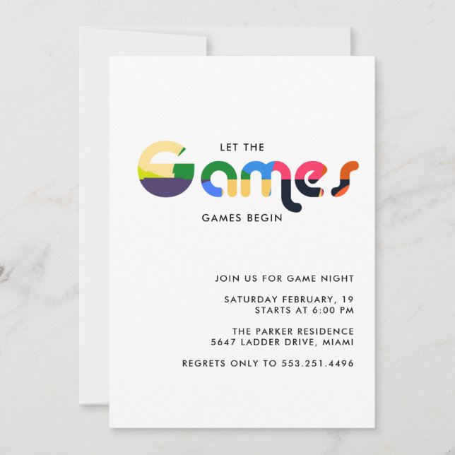 Noche de juego de la vieja escuela | Juegos de mes (Anverso)