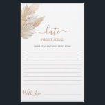 Noche de la noche ideas pampas césped tarjeta de d<br><div class="desc">Pampas Grass Boho moda de la noche ideas de la ducha de novia tarjeta de juego</div>