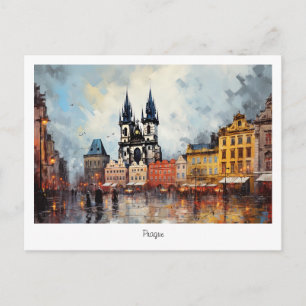 Noche de la postal de Praga en la República Checa