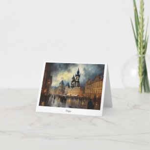 Noche de la postal de Praga en la República Checa