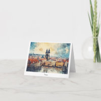 Noche de la postal de Praga en la República Checa