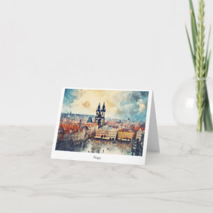 Noche de la postal de Praga en la República Checa