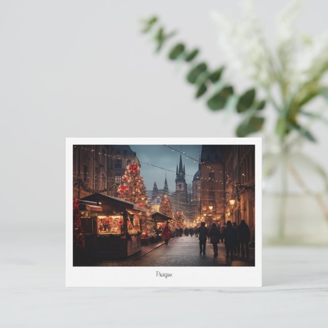 Noche de la postal de Praga en la República Checa (Anverso de pie)