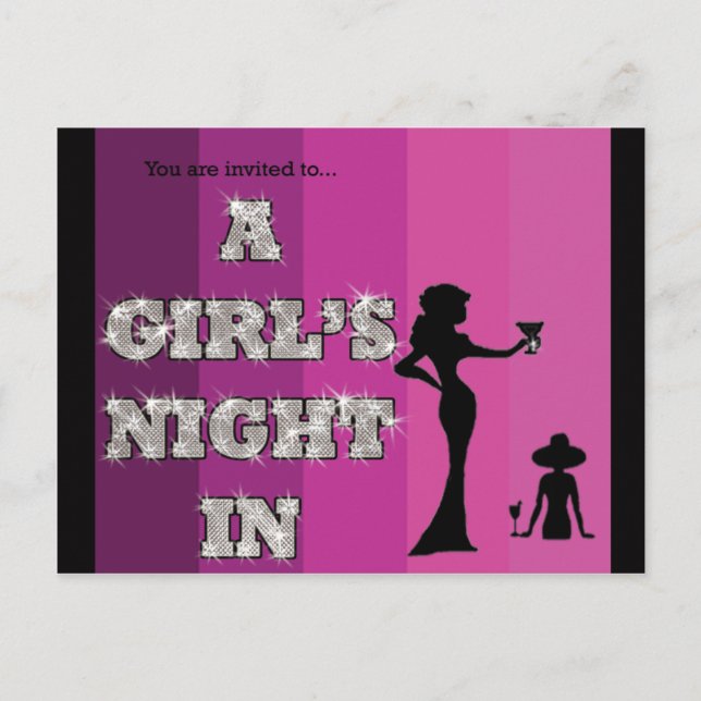 Noche de los chicas - Invitación postales (Anverso)