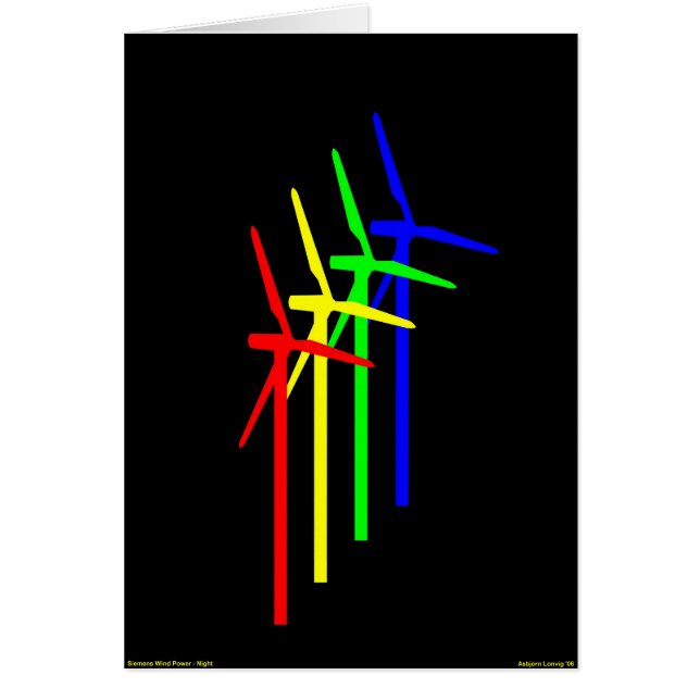 Noche de molino de viento - Energía eólica de Siem (Frente)