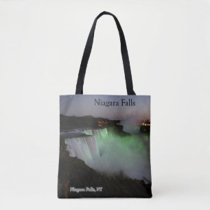 Noche de Niagara Falls por todo la bolsa de asas