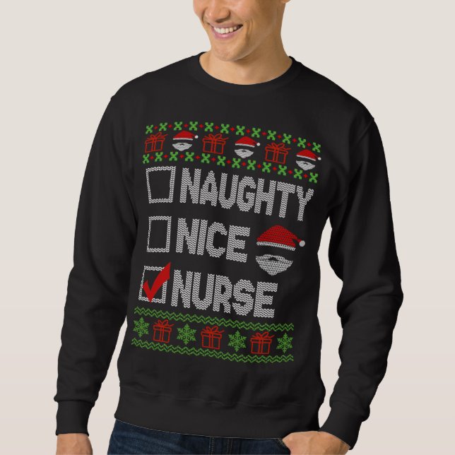 Noche de Niza mala Navidad Santa Ugly Sweater Funn (Anverso)