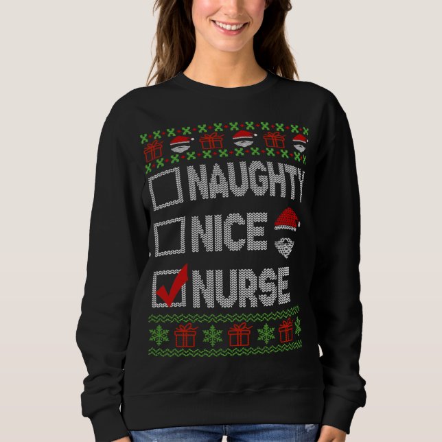 Noche de Niza mala Navidad Santa Ugly Sweater Funn (Anverso)