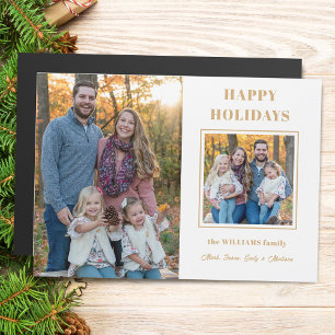 Noche de oro moderno feliz vacaciones dos fotos