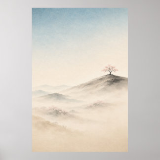 Noche de Sakura Japonesa Póster de Arte de Pared J