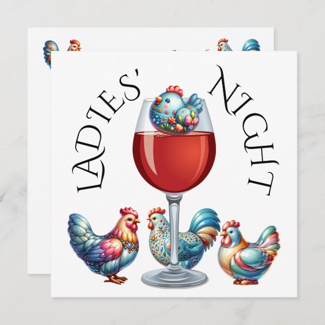 NOCHE DE SEÑORAS, etc. Invitación (Anverso / Reverso)