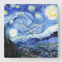 Noche de Van Gogh Starry Impresionismo Reloj de pa