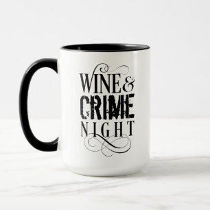 Noche de vino y crimen - divertida taza de café so