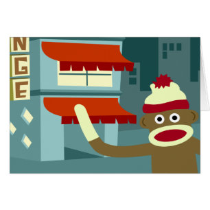 Noche del salón del mono del calcetín