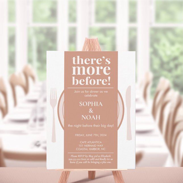 Noche divertida antes de la cena Invitación Coral  (Subido por el creador)