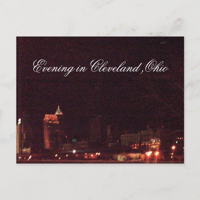 NOCHE EN CLEVELAND, postal OHIO (Anverso)