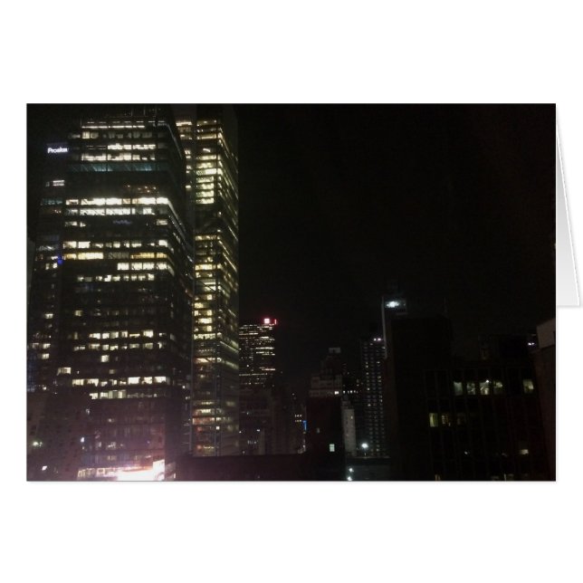 Noche en la ciudad, tarjeta (Anverso (Horizontal))