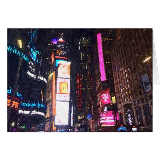 Noche en la ciudad, tarjeta (Anverso (Horizontal))