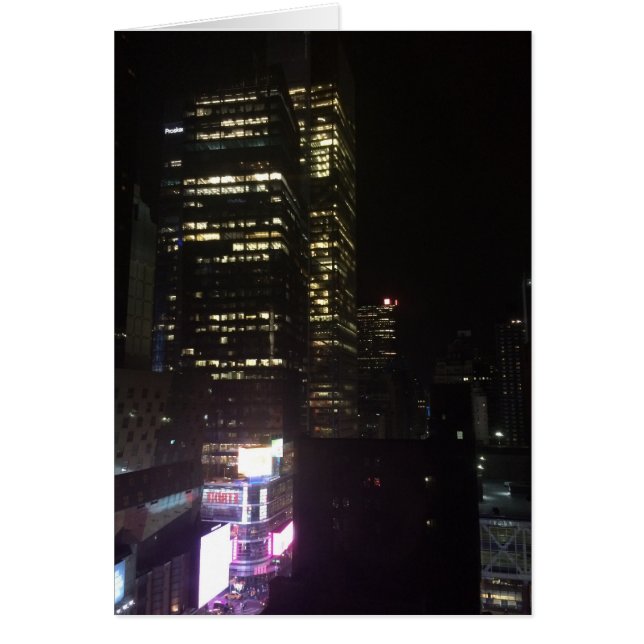 Noche en la ciudad, tarjeta (Frente)