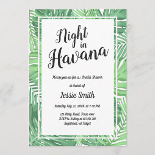 Noche En La Habana Bridal Shower Invitación Noche 