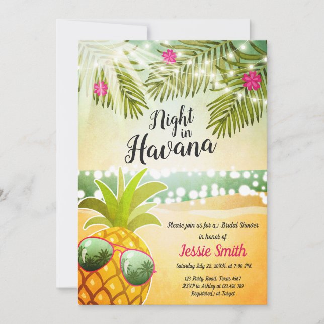 Noche En La Habana Noche Caliente Invitación A La  (Anverso)