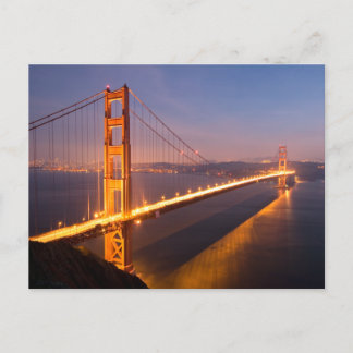 Noche en la postal del puente Golden Gate