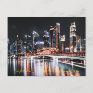 Noche en Nueva York con postales de Bridge y Skysc