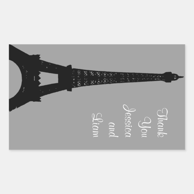 Noche en París Gracias Pegatina (Anverso)