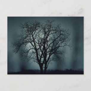 Noche espantosa de Halloween con tarjeta postal de