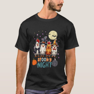 Noche espeluznante para pollos en la camiseta de H