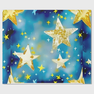 Noche estrellada 2 papeles de regalo, envolvimient