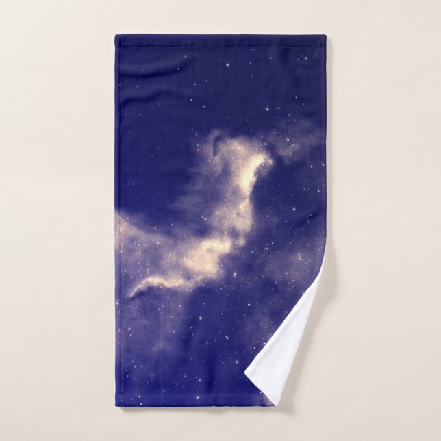 Noche estrellada con galaxia (Toalla de mano)