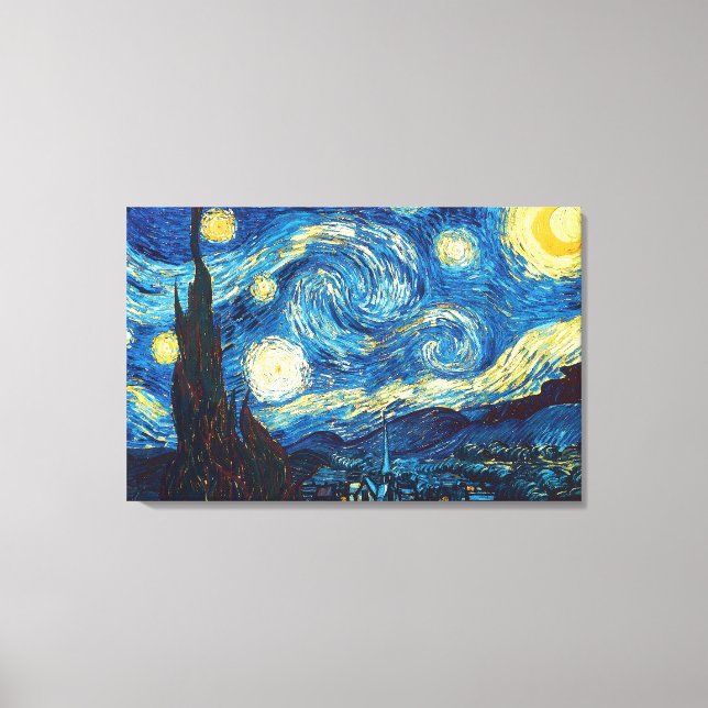 Noche estrellada de arte de Vincent Van Gogh Canva (Anverso)