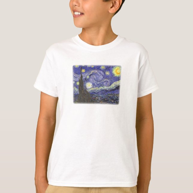 Noche estrellada de camiseta infantil Van Gogh (Anverso)