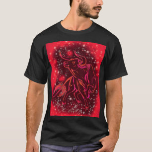 Noche estrellada de la camiseta del toro rojo mági