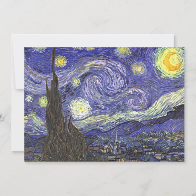 Noche estrellada de la Invitación Vincent van Gogh (Anverso)