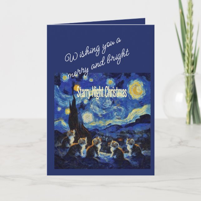 Noche estrellada de Navidad Van Gogh Amante de los (Anverso)