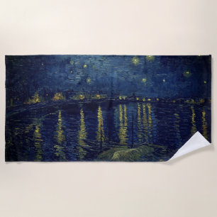 Noche estrellada de Van Gogh en la toalla de playa