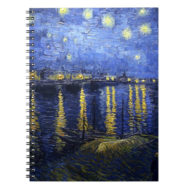Noche estrellada de Van Gogh sobre el cuaderno de (Frente)