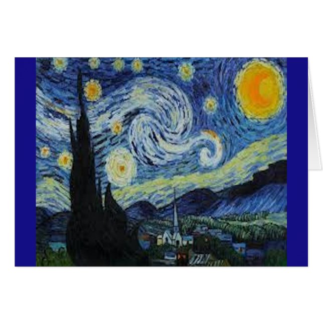 Noche estrellada de Van Gogh - Tarjeta y sobre (Anverso (Horizontal))
