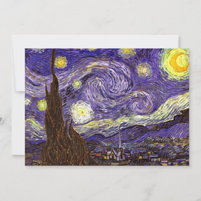 Noche estrellada del artista Vincent Van Gogh (Anverso)
