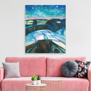 Noche estrellada Edvard Munch Foto Impresión
