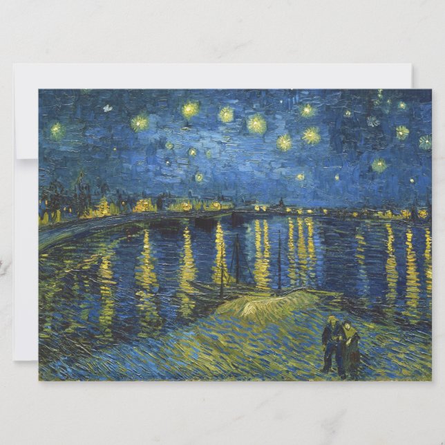 Noche estrellada en el Ródano por Vincent van Gogh (Anverso)