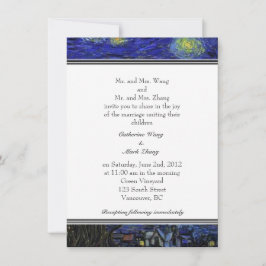 Noche estrellada, famosa invitación a una boda de